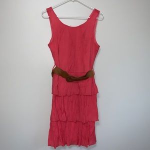 Pink Dress with Belt